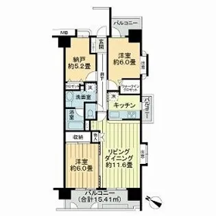 ユアコート川越【5階】の間取り