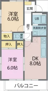 ポルシェ鶴ヶ島【305号室号室】の間取り