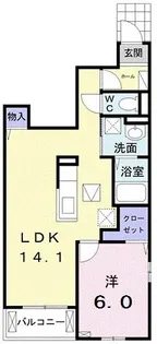 メゾン・ハーモニー【1階】の間取り