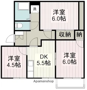 ドゥオメゾンA【2階】の間取り