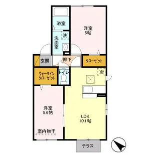 ウィット一本松【1階】の間取り