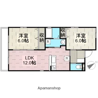 グランドヒルズA【2階】の間取り