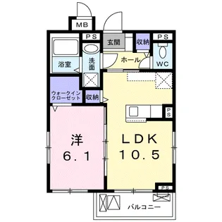 クロワール【2階】の間取り