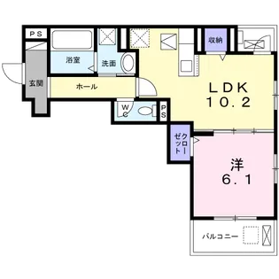 メリッサ【1階】の間取り