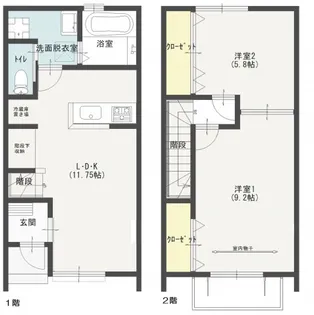 プリエ アースリズム【C号室号室】の間取り