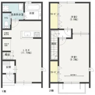 プリエ アースリズム【E号室号室】の間取り