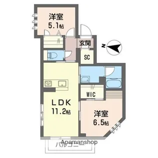 グランモンターニュ【3階】の間取り