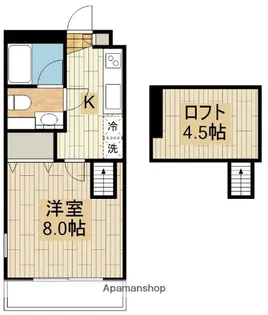 サンヴィアーレ坂本【1階】の間取り