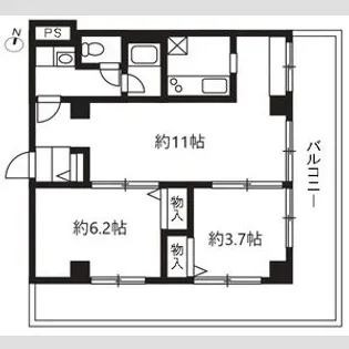 アールスリー川越【4階】の間取り