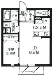 パラッツォ・ビバーチェ【1階】の間取り