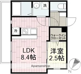 KLEIS川越【2階】の間取り