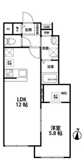 レジディア【1階】の間取り