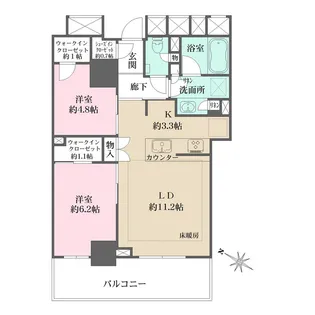 ザ・パークハウス川越タワー【19階】の間取り