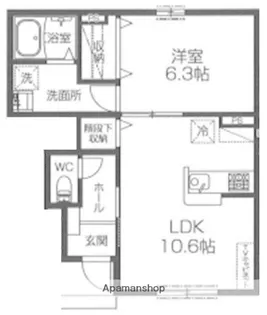 ラルーチェ【1階】の間取り