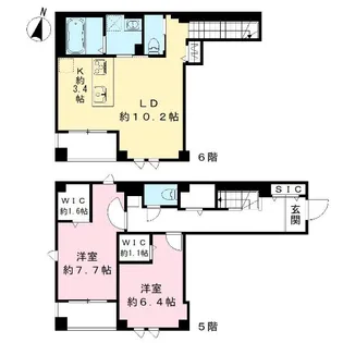 HY HILLS川越【5階】の間取り