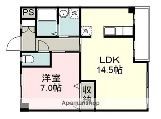 1LDKの間取り画像