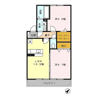 グランシャリオ Ⅲ【2階】の間取り