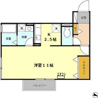 メイプル ブランシェ ⅠⅡ【1階】の間取り
