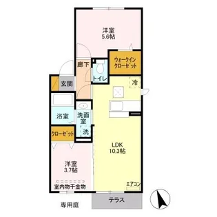 カーサ・デ・エレーラ【1階】の間取り