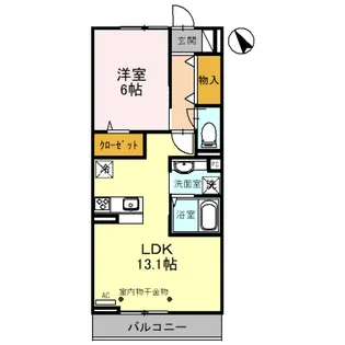 POCO A POCO【213号室】の間取り