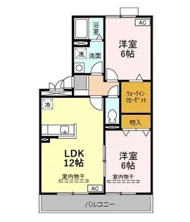 フェニックス小仙波 AB【1階】の間取り