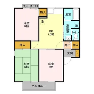 リッツハウス A【1階】の間取り