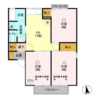 リッツハウス A【2階】の間取り