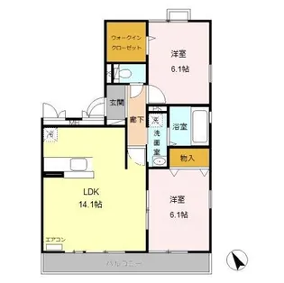 グランドソレイユ (川越)【3階】の間取り