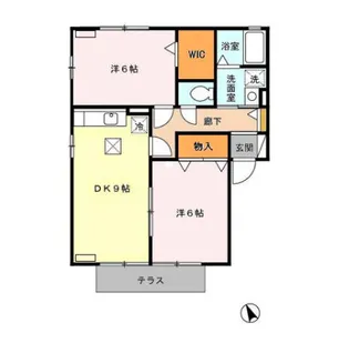 セーラム小仙波【1階】の間取り