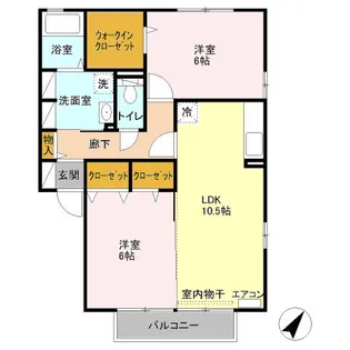 ヴァレッタ B【2階】の間取り