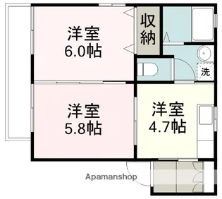 フジパレスA棟【2階】の間取り