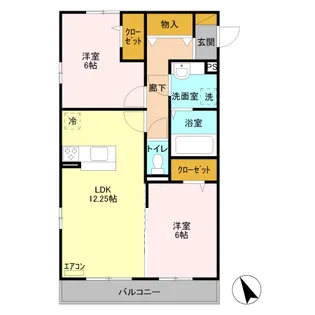 プレミールメゾン【2階】の間取り