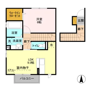 ラ・シェモア【2階】の間取り