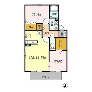 レスポワール II【1階】の間取り