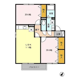 ウール クロッシェ A/B/C【1階】の間取り