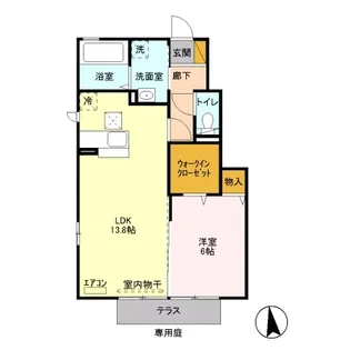 サンモール(川越) A【1階】の間取り