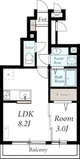 メゾン ドゥ ラシーヌ【1階】の間取り