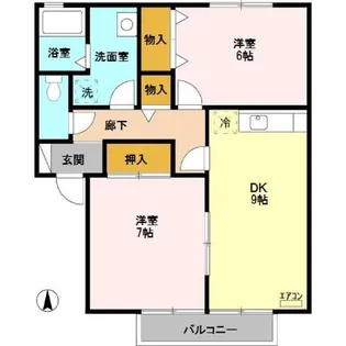 ロイヤルガーデンM A/B【1階】の間取り