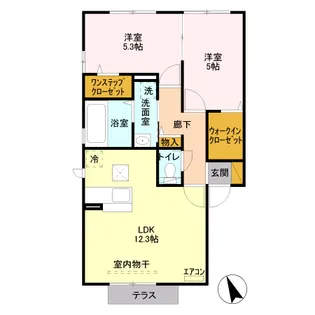 フェニックス小仙波 D棟【1階】の間取り