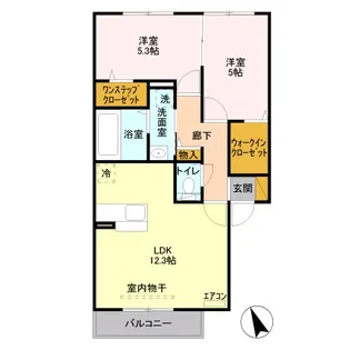 フェニックス小仙波 D棟【2階】の間取り