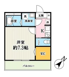 キャメル川越 都B【3階】の間取り