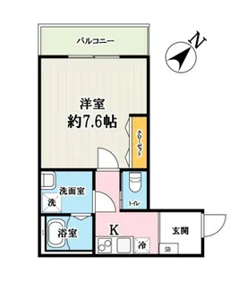 キャメル川越 都A【1階】の間取り