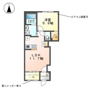 シェエラザード【1階】の間取り