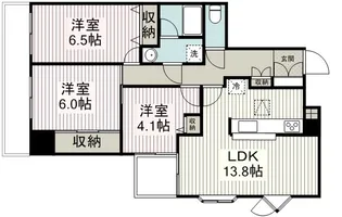 ファミール川越【1003号室】の間取り