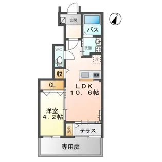 mauve 葵【1階】の間取り