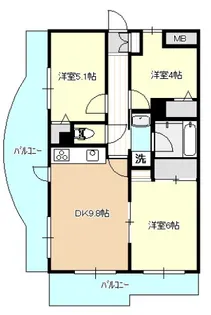 ライオンズマンション川越南古谷第2【501号室号室】の間取り