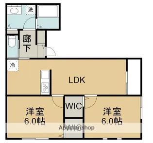 LUCE A棟【1階】の間取り