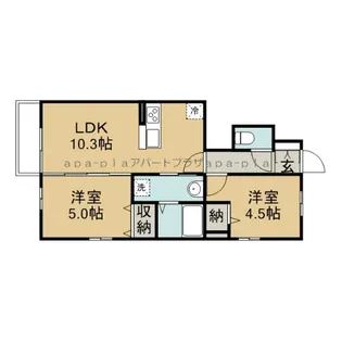 サンモール(新宿町)【1階】の間取り
