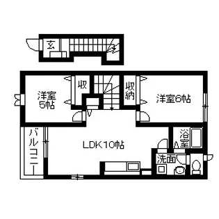 ウェール【2階】の間取り