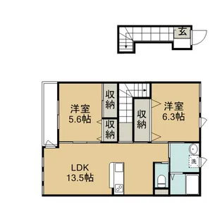 プロベニール【2階】の間取り